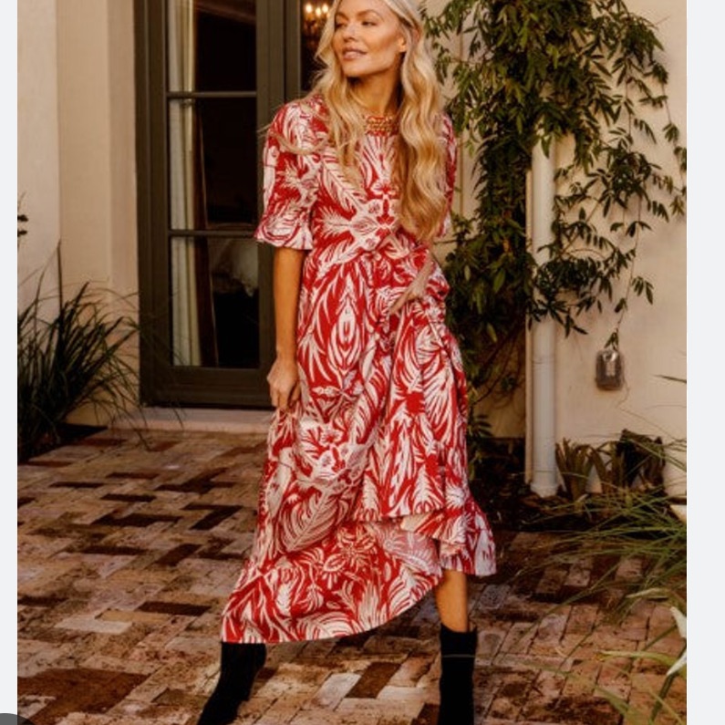 Sheridan French Red Maxi Dress